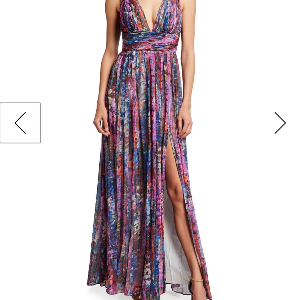 Aidan by Aidan Mattox printed chiffon dress